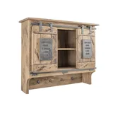 Massivmoebel24 Wandgarderobe Mango 90 x 30 x 75 cm Beige