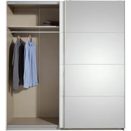 Rauch »Subito Kleiderschrank Bestseller«, Schlafzimmerschrank Garderobe mit 4 Spiegel- und 4 Glaselementen weiß