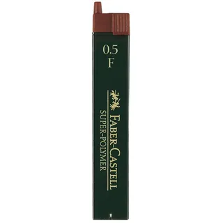 Faber-Castell SUPER-POLYMER Feinminen-Bleistiftminen schwarz F 0,5 mm, 12 St.