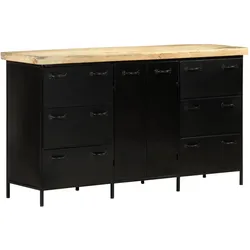 vidaXL Sideboard 140x38x76 cm Raues Mangoholz