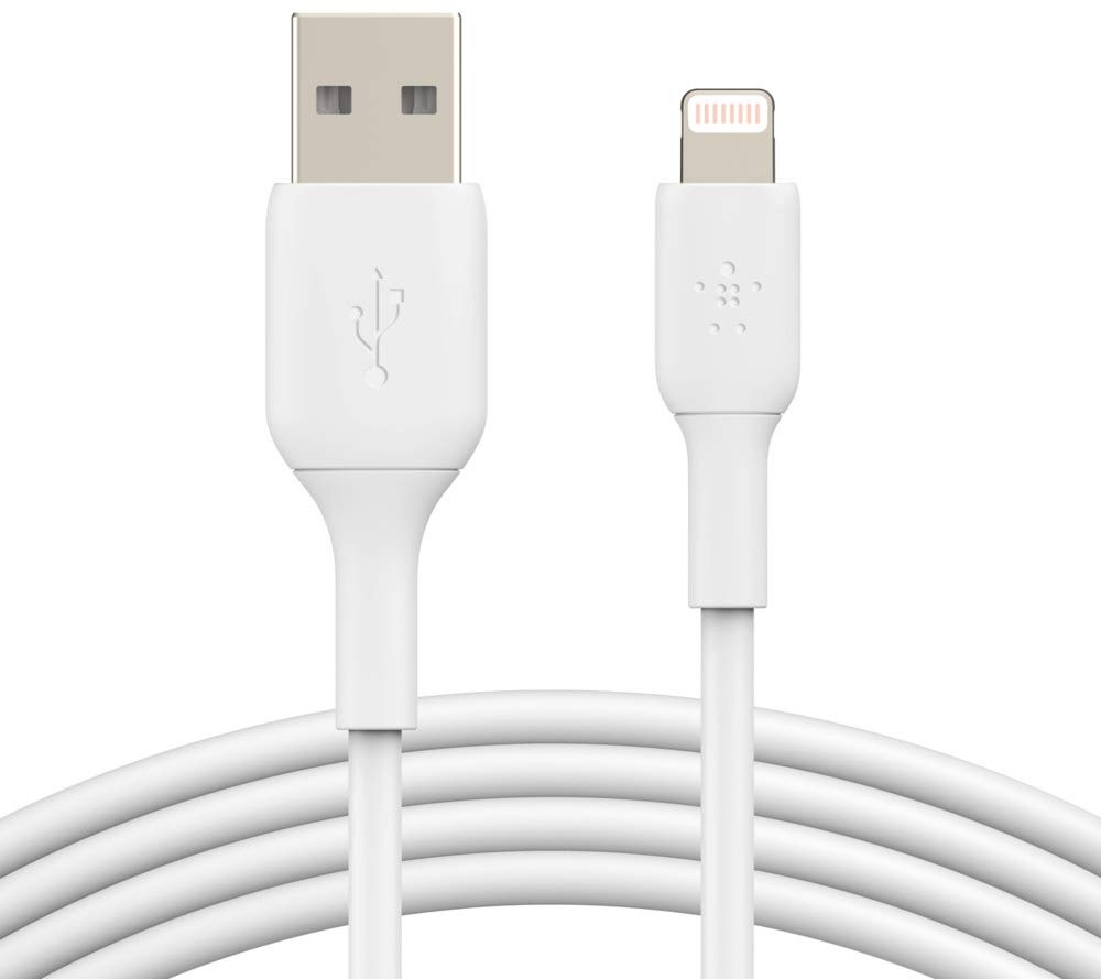 Belkin Lightning-Kabel (Boost Charge Lightning-/USB-Kabel für iPhone, iPad, AirPods) MFi-zertifiziertes iPhone-Ladekabel (Weiß, 1 m)