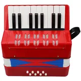 Btuty Kinder Akkordeon 17 Tasten 8 Bass Keyboard Instruments Mini Accordion Educational Musical Instrument für Anfänger Geburtstagsgeschenk