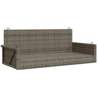 Furnicato Hängebank Grau 119x56x48 cm Poly Rattan