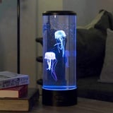 ISAKEN Lava Lamp LED, Quallen Lampe Lavalampe Aquarium Lampe, mit Farbwechselnden Lichteffekten, Dekoration für Home Office Geschenk für Männer Frauen Kinder