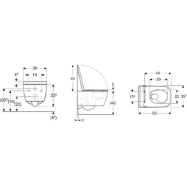 Geberit iCon Set Wand-WC mit WC-Sitz Weiß