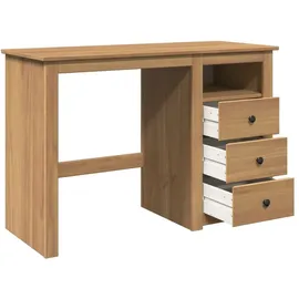 vidaXL Schreibtisch Panama Kiefer massiv / Braun