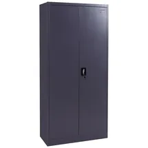 Mendler HWC-H17 Aktenschrank 185 x 90 x 40 cm dunkelgrau