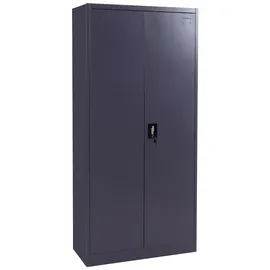 Mendler HWC-H17 Aktenschrank 185 x 90 x 40 cm dunkelgrau