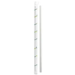 NATURESTAR Strohhalm aus Papier, Ø 6 mm, Trinkhalm für Cocktails, Drinks, Limonaden und Erfrischungsgetränke, 1 Packung = 100 Stück, weiß