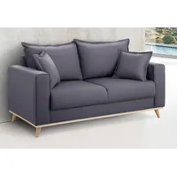2-Sitzer HOME AFFAIRE "Edina", grau, B:162cm H:74cm T:84cm, Webstoff (100% Polyester);Baumwollmix (50% Baumwolle, 50% Polyester);Baumwollmix (50% Baumwolle, 50% Polyester), Sofas, auch in Baumwollmix-Bezug, im skandinavischem Stol