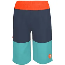 TROLLKIDS Kroksand Badeshorts dark navy/glow orange/dusky turquoise 140
