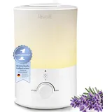 Levoit Top-Fill Luftbefeuchter 3L mit Nachtlicht, 360°Drehbare Düse, Spülmaschinenfest Humidifier, für Schlafzimmer, Baby,