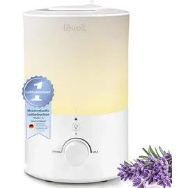 Levoit Top-Fill Luftbefeuchter 3L mit Nachtlicht, 360°Drehbare Düse, Spülmaschinenfest Humidifier, für Schlafzimmer, Baby,
