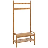 5 five simply smart Garderobe, 2 Ebenen, Bambus, Jano