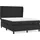 vidaXL Boxspringbett mit Matratze Schwarz 140x200 cm Kunstleder