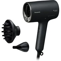 Panasonic EH-NA0J-N825 nanoeTM MOISTURE+ & Mineral Haartrockner, If Design Award, Diffusor & Konzentratordüse, Heiß- & Kalt-Wechselmodus, Pflege für Haut, Kopfhaut & Haarspitzen, 1600 W, Schwarz