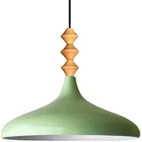 Bamyum Champion 1-flg. Ø35 cm rund Holz Metall minzgrün