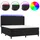 vidaXL Boxspringbett mit Matratze & LED Schwarz 180x200 cm Samt