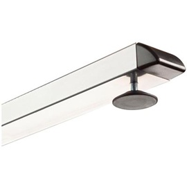 Hammerbacher höhenverstellbarer Schreibtisch eiche quadratisch, C-Fuß-Gestell silber 80,0 x 80,0 cm