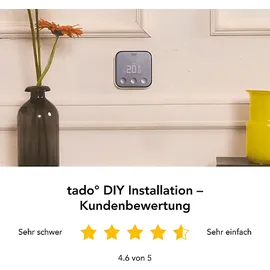 tado° TADO (X) Smartes Thermostat, Schwarz/Weiß