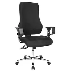 Topstar Bürostuhl Top Point Deluxe Stoff schwarz, Gestell chrom