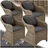 Tectake Rattansessel 60 x 71 x 84 cm natur 4 St. inkl. Sitzkissen