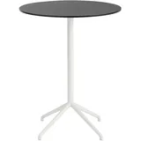 Muuto Still Cafe Bar-/Tresentisch, Ø 75 cm, schwarz nanolaminat / weiß
