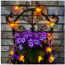 Onling-Fuchs LED Lichterkette Solar 480 cm Bunt