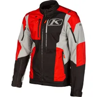 Klim Dakar Textiljacke - Schwarz/Hellgrau/Rot - S