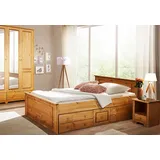 OTTO home Schlafzimmer-Set Hugo, (Set, 3-tlg), Bett 140x200cm, 2-trg Kleiderschrank und 1 Nachttisch beige