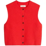 Marc O'Polo Ärmellose Strickweste Slim aus weichem Merinowolle-Mix hellrot, M - M
