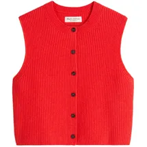 Marc O'Polo Ärmellose Strickweste Slim aus weichem Merinowolle-Mix hellrot, M - M