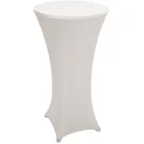 MCW Stehtischhusse MCW-J30, Tischhusse Husse Bezug Überzug, Stretch Ø 60cm ~ creme-beige