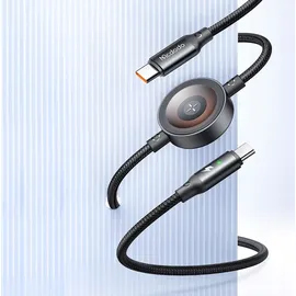 Mcdodo CA-2580 2-in-1 USB-C Kabel + Apple Watch Ladegerät, 60W, 1,5m - Schwarz