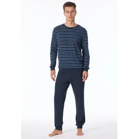 SCHIESSER Schlafanzug Basic Blau 54