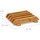 Relaxdays Schneidebrett Bambus 4er Set 44 x 29,5 cm Braun