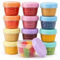 12 Stück kleine Gefrierdosen 77ml, kleine dosen mit deckel plastik, Gefrierdosen Klein BPA-frei, Wiederverwendbare Kle-ine Dosen, Kle-ine Dosen zum Einfrieren, Gefrierbehälter für Snacks, Saucen