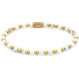 Rebel & Rose Stones Only Armband Edelstahl glänzend Virgin White Gold 40113-G-S Größe 4 mm