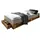Massivholz Palettenbett 90 x 200 cm Braun