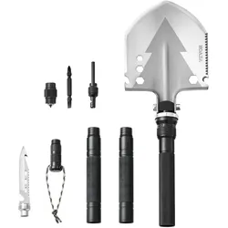 VEVOR Survival Schaufel 11 in 1 Camping-Schaufel Faltbar Tragbar Multifunktional