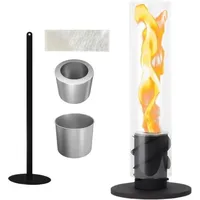 Ethanol-kamin Für Den Innenbereich: Realistische, Rotierende Tornadoflamme, Rauchfreies Design, Keine Installation Erforderlich.