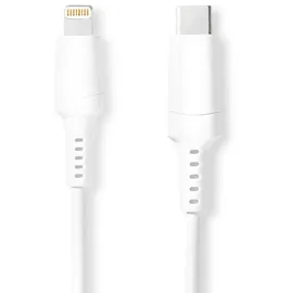 Nedis 1m USB-C Lightning Kabel für iPad, iPhone, iPod, weiß