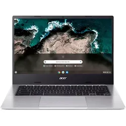 ACER 514 (CB514-2H-K7VE) mit Tastaturbeleuchtung, Chromebook, 14 Zoll Display, MediaTek MT ARM Cortex A76/A55 Prozessor, 4 GB RAM, 64 eMMC, Mediatek Mali-G57, Silber, Google ChromeOS
