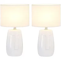 Fischer Leuchten Tischleuchte Weiß 2 St.