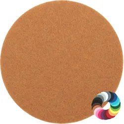 BIASTO - Premium Filz Untersetzer - rund 15cm - Farbe: ocker (HF022). Design Glas-Untersetzer für Getränke, Tisch, Bar, Tasse, Vase