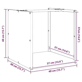 vidaXL Kaminholzregal Kaltgewalzter Stahl 40 x 40 x 40 cm Anthrazit