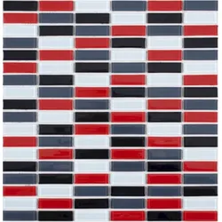 Premium Mosaic Glasmosaik mehrfarbig 30x30 cm glanz MOS4815MIX3