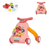 Chipolino Lauflernwagen Plane Musik, Bälle, mit unterschiedlichen Spielzeugen rosa
