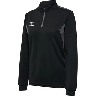 hummel Damen Hmlauthentic Half Zip Woman Sweatshirt, Schwarz, L EU