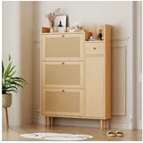 stilvora Schuhschrank 90x17x125 cm Natur